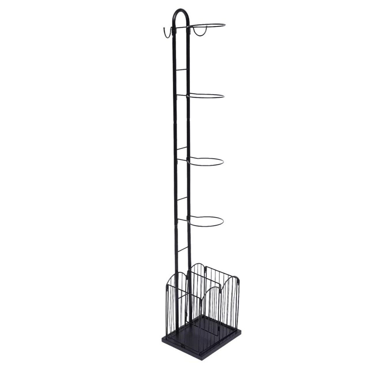 4-Tier Sports Equipment Storage Rack Garage Ball Sports Equipment Organizer